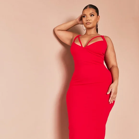 PrettyLittleThing Dresses Pretty Little Thing Red Double Strap